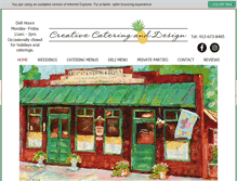 Tablet Screenshot of creativecateringanddesign.com